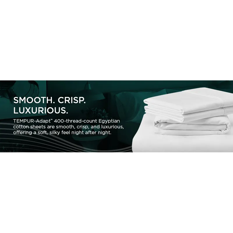 Linens TEMPUR Luxe Egyptian Cotton Pillowcase Set  White