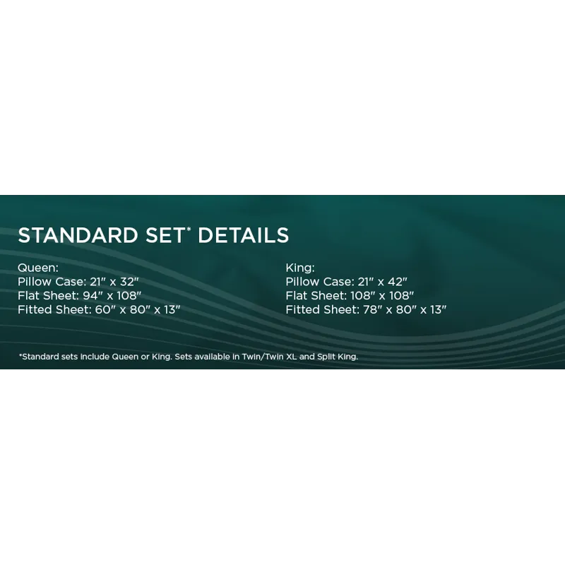 Linens TEMPUR Luxe Egyptian Cotton Pillowcase Set  Sleepy Blue