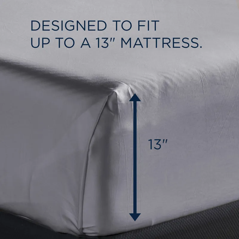 Linens TEMPUR Luxe Egyptian Cotton Pillowcase Set  Silver Mist