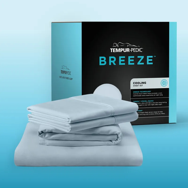 Linens Tempur-Pedic Breeze Pillowcase Set - Sleepy Blue