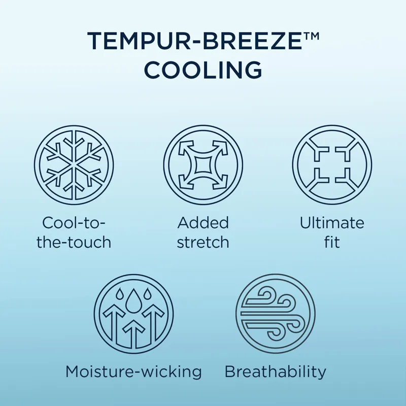 Linens Tempur-Pedic Breeze Pillowcase Set - Sleepy Blue