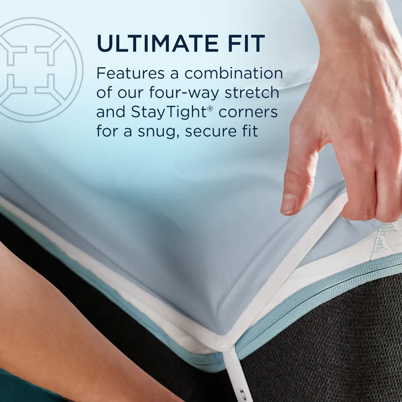 Linens Tempur-Pedic Breeze Pillowcase Set - Sleepy Blue