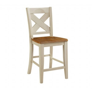 Quinton X-Back 24" Bar Stool - Pecan & Sand