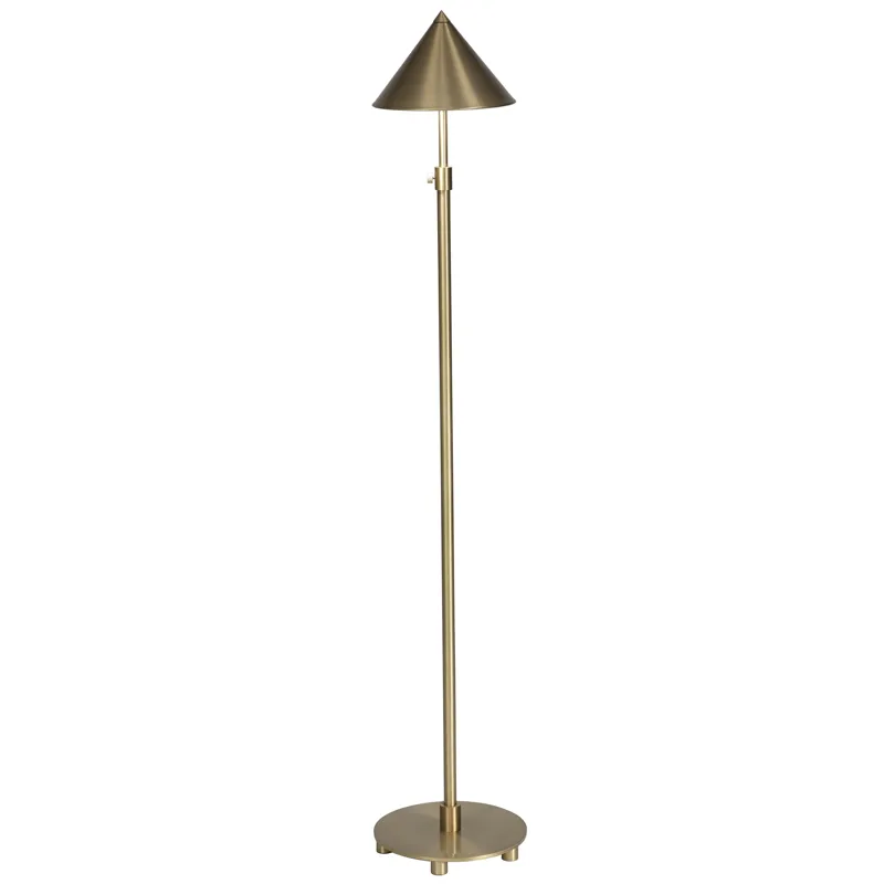 Library Brushed Brass Floor Lamp