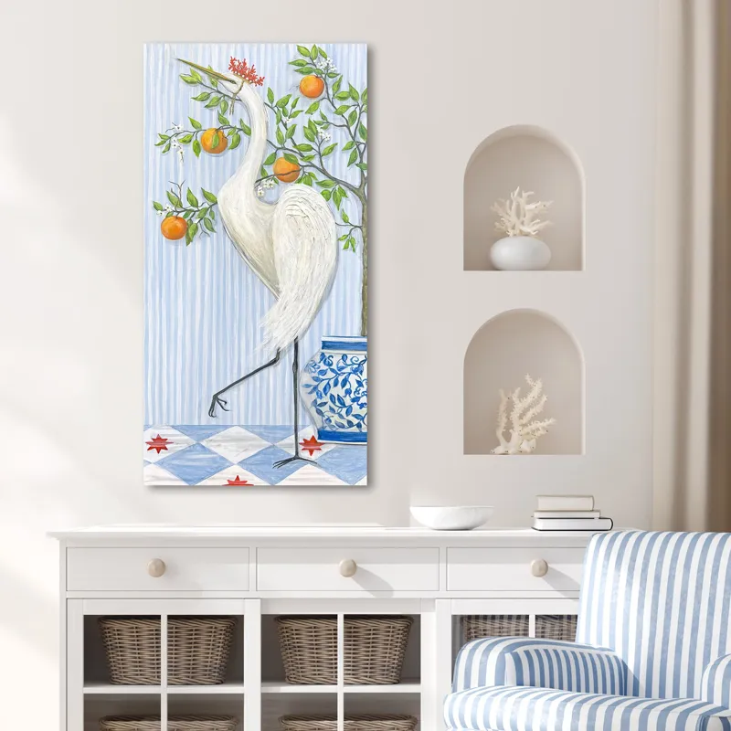 Crowned Crane II Wall Sculpture