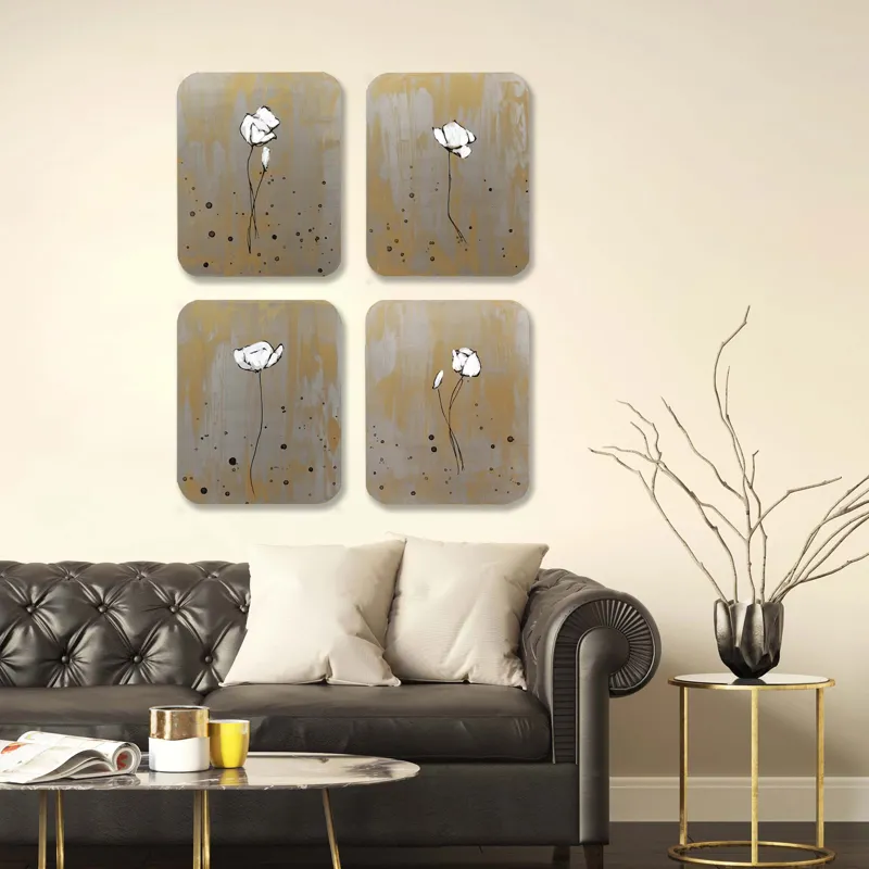 Poppy Pleasure S/4 Wall Sculpture