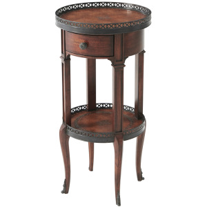 Walnut Circle Accent Table