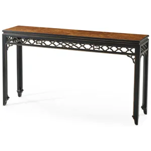 Althorp Living History Long Hall Burl Console Table