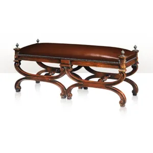 A hand carved window seat / bench  Seating