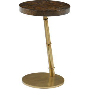 Kesden Accent Table - Pyramid Brown / Satin Brass