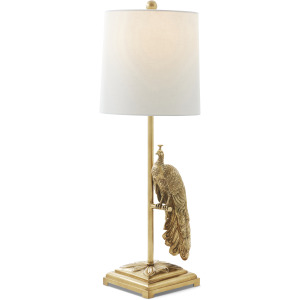 TA Illuminations Peacock Table Lamp