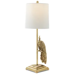 TA Illuminations Peacock Table Lamp