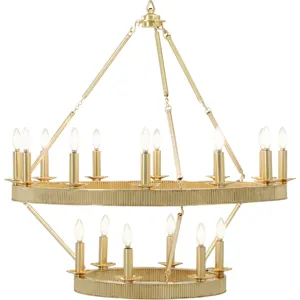 TA Illuminations Simon Media Stack Chandelier