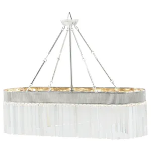 TA Illuminations Simon Ovale Crystal Chandelier