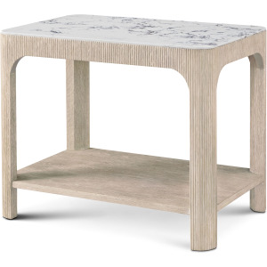 Horizon Rectangular Quartz Side Table