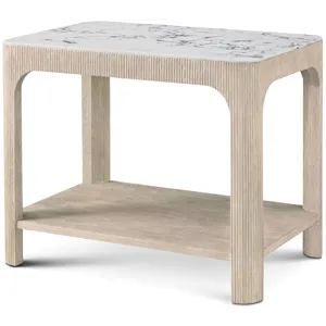 Horizon Rectangular Quartz Side Table