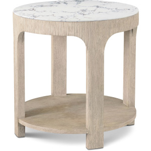 Horizon Round Quartz Side Table
