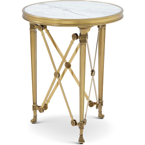 Spencer London Small Round Brass Side Table