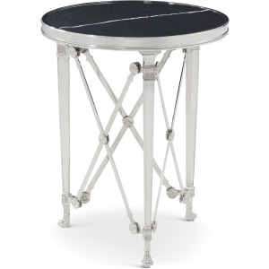 Spencer London Small Round Nickel Side Table