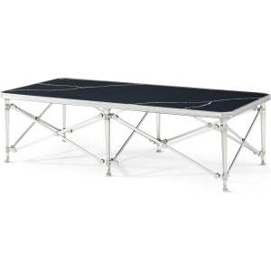 Spencer London Rectangular Nickel Cocktail Table