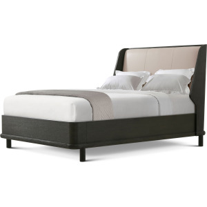 Repose Wooden With Upholstered Headboard Us Bed - Queen