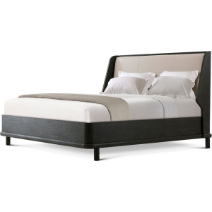 Repose Wooden With Upholstered Headboard Us Bed - King