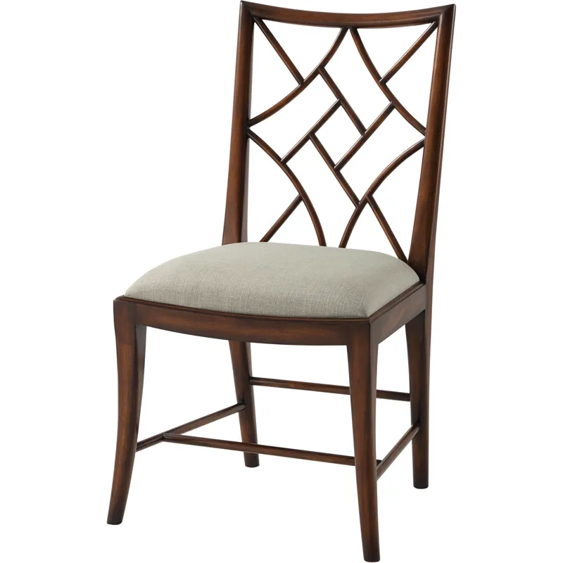 Indochine A Delicate Trellis Side Chair