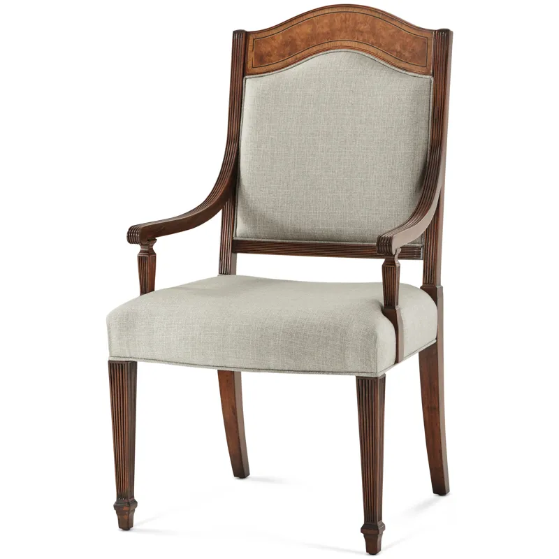 English Cabinet Maker Sheraton\'s Satinwood Armchair