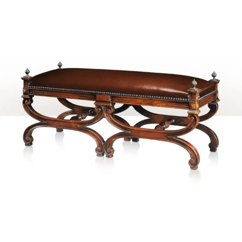 A hand carved window seat / bench  Seating