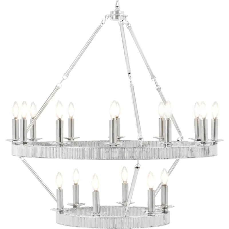 TA Illuminations Simon Media Stack Chandelier