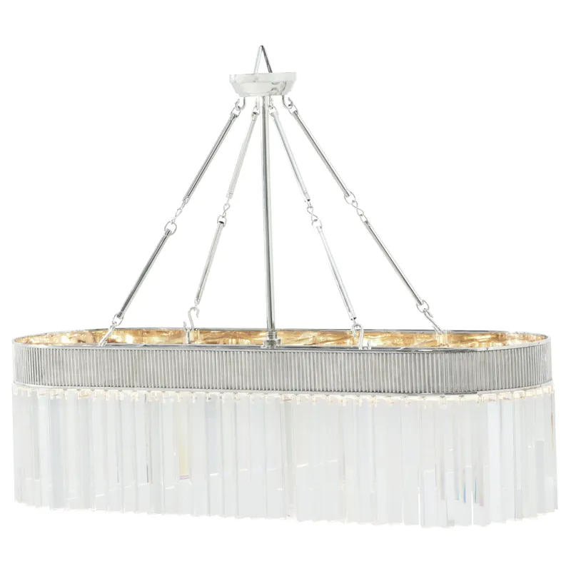 TA Illuminations Simon Ovale Crystal Chandelier