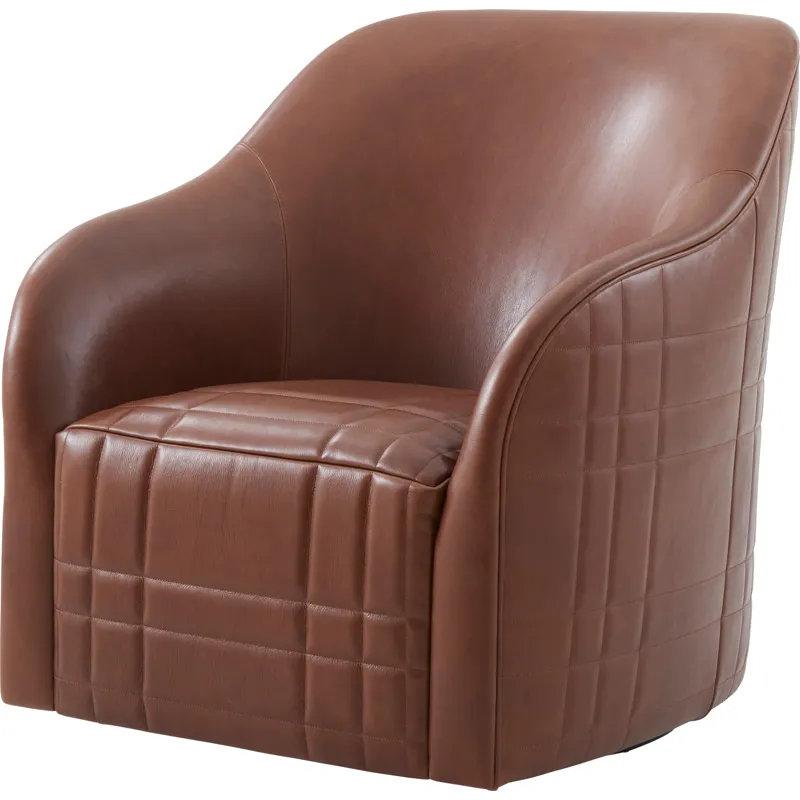 Seated Tartan Swivel Chair