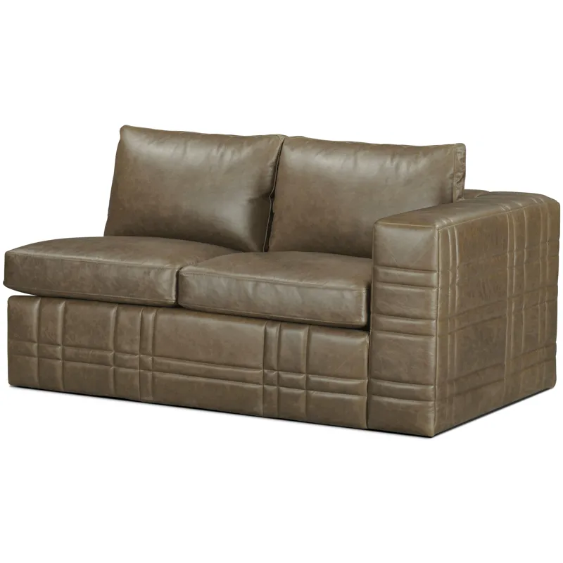 Seated Delray Toffee RAF Loveseat