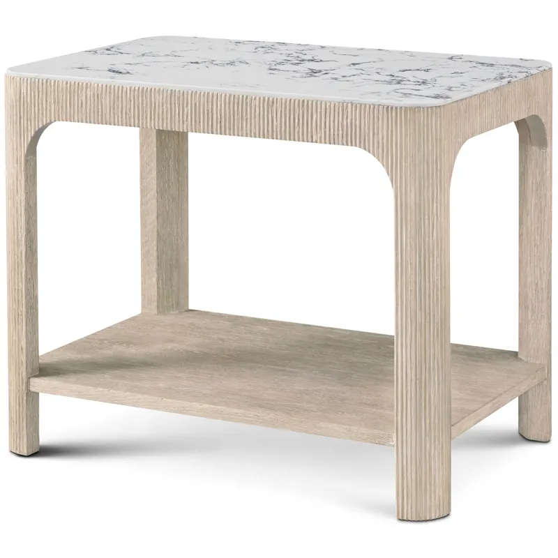 Horizon Rectangular Quartz Side Table