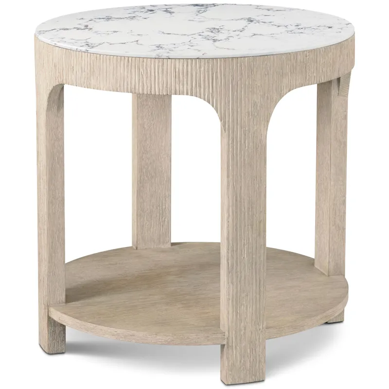 Horizon Round Quartz Side Table