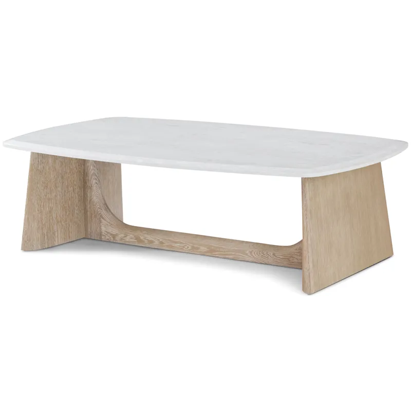 Repose Wooden Coffee Table Quartz Top