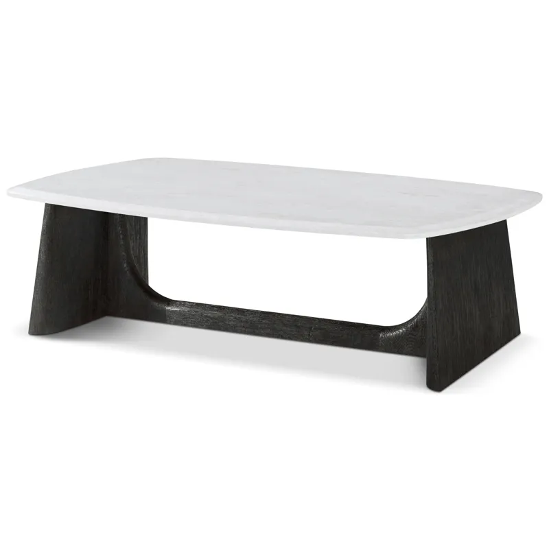 Repose Wooden Coffee Table Quartz Top