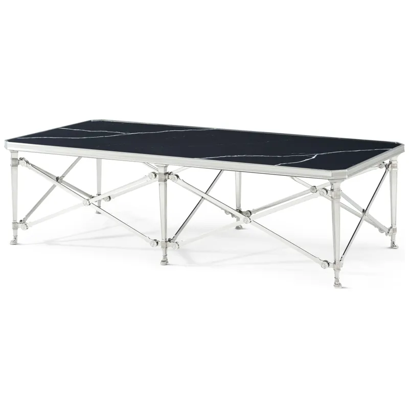 Spencer London Rectangular Nickel Cocktail Table