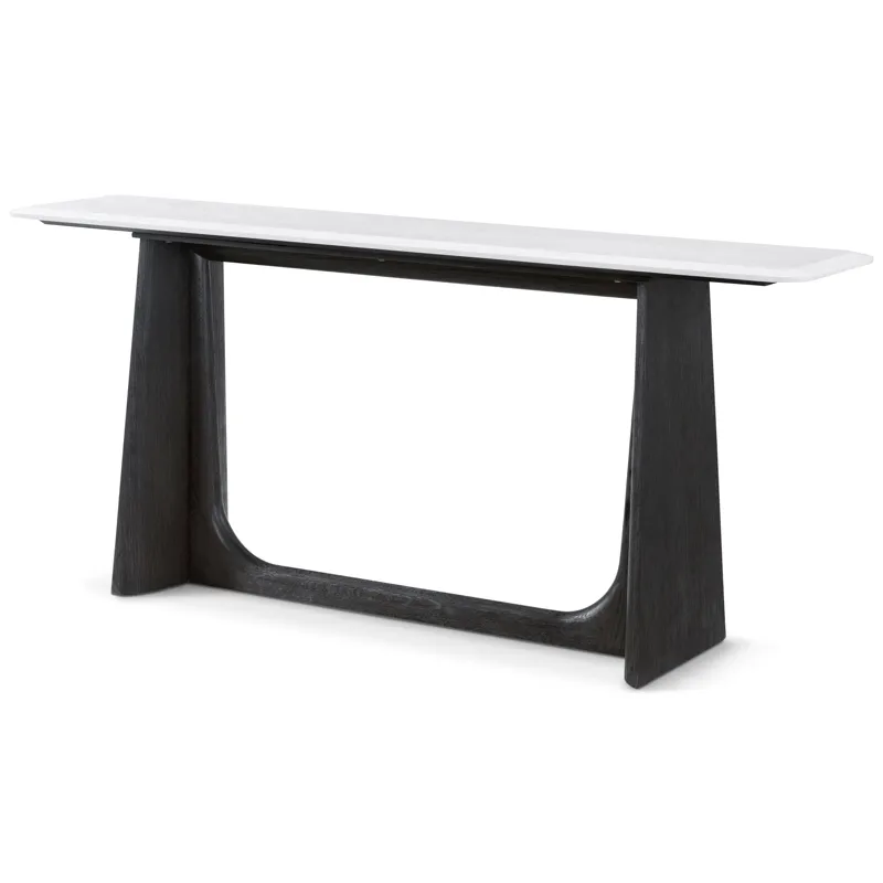 Repose Wooden Console Table Quartz Top