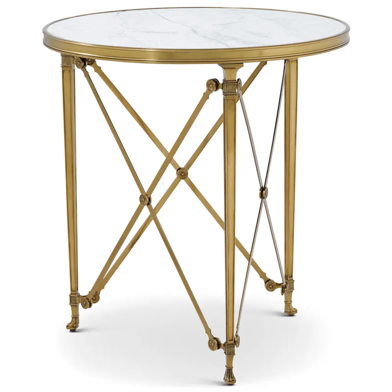 Spencer London Round Brass Center Table