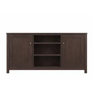 60" Shaker Wood TV Console w/Wood Doors