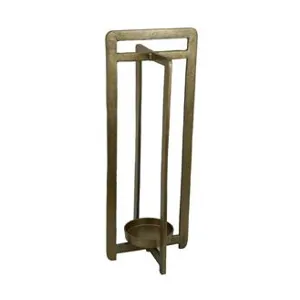 25&quot; Antique Brass Candle Holder