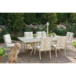 Misty Garden Dining Table W/Porcelain Top