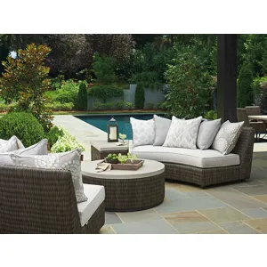 Cypress Point Ocean Terrace Curved Sectional Armless Sofa