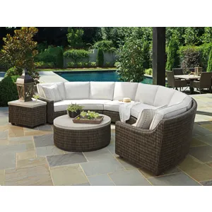 Cypress Point Ocean Terrace Curved Sectional Armless Sofa