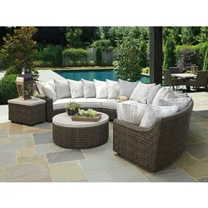 Cypress Point Ocean Terrace Curved Sectional Armless Sofa