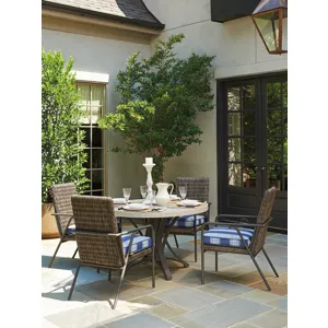 Cypress Point Ocean Terrace Dining Table W/Weatherstone Top