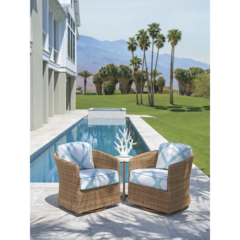 Palm Desert Poolside Swivel Occassional Chair