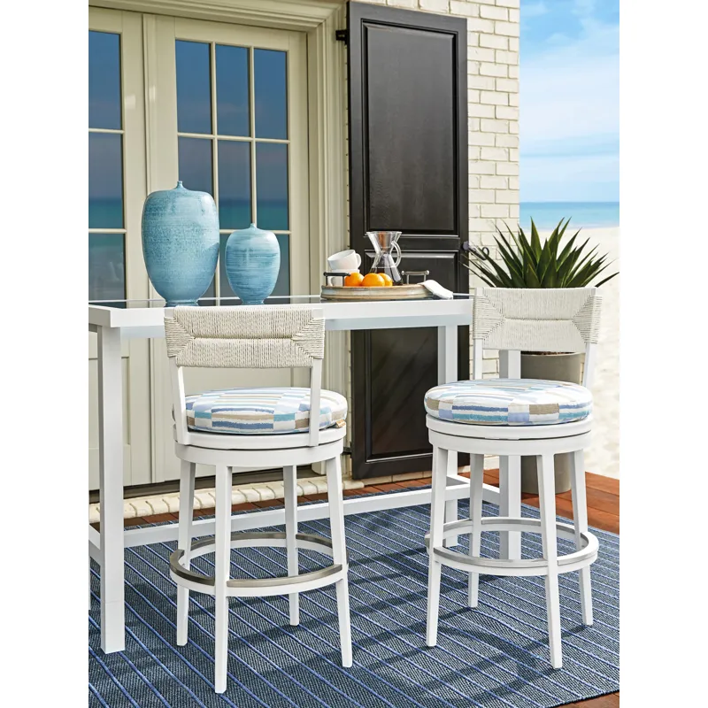 Ocean Breeze Promenade Swivel Bar Stool