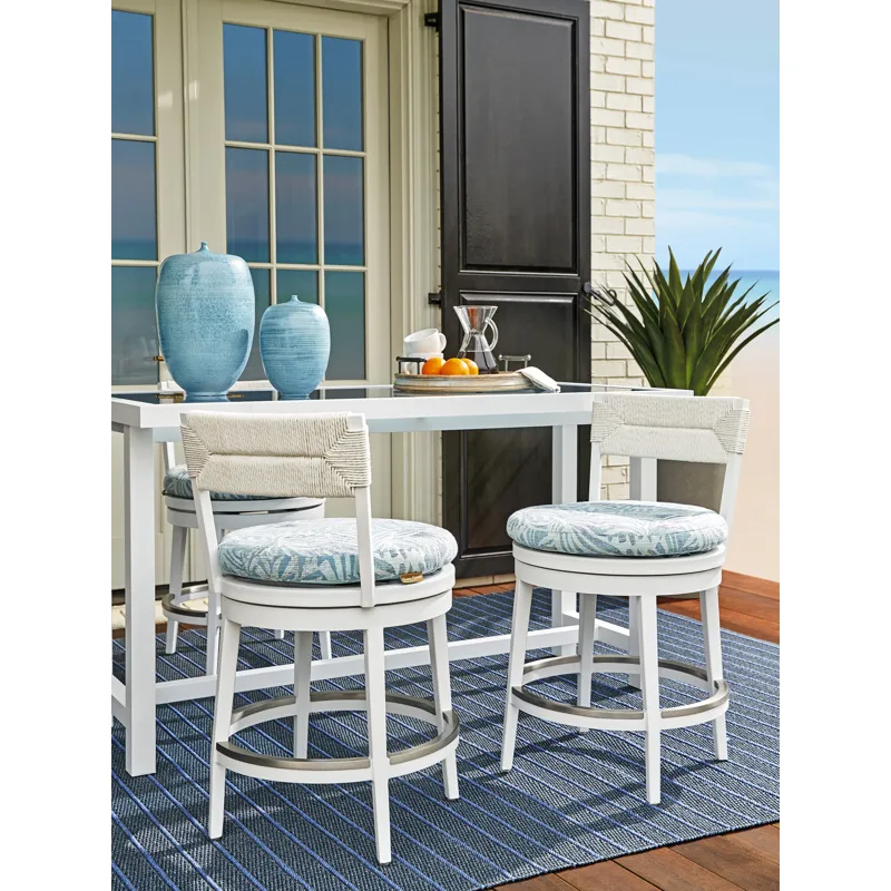Ocean Breeze Promenade Swivel Counter Stool